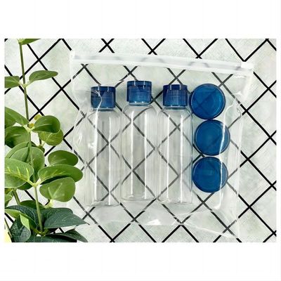 Kit de voyage personnalisé pour les soins personnels Bouteilles en plastique PET de 100 ml et bocaux de crème de 10 ml