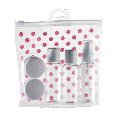 7pcs PET Bouteille PP Cap PS Jar PUMPE SPRAYER Des kits de voyage pour la métamorphose des avions