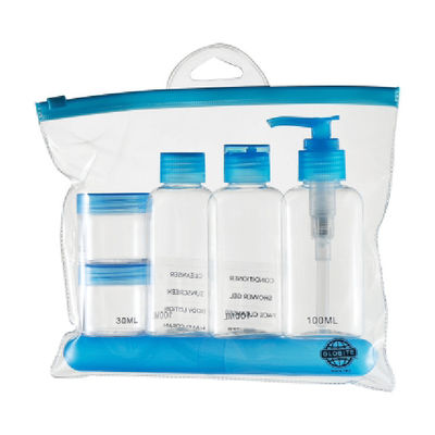 Set de bouteilles de voyage en plastique en PP pour les soins personnels