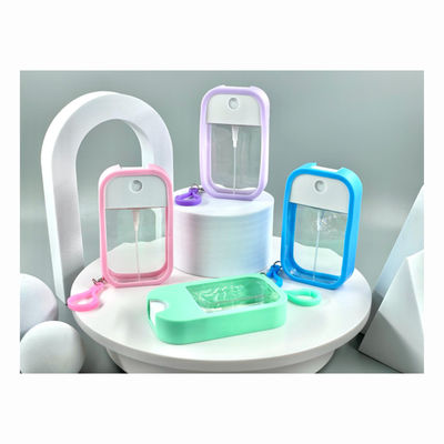 50 ml PETG plastique rechargeable carte de crédit bouteille d'atomisateur de parfum avec boîtier coloré