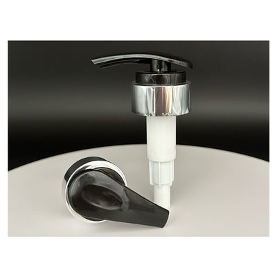 Livraison rapide Pompes à lotion argent noir non-déversant pour emballage cosmétique de luxe Crème pour le corps