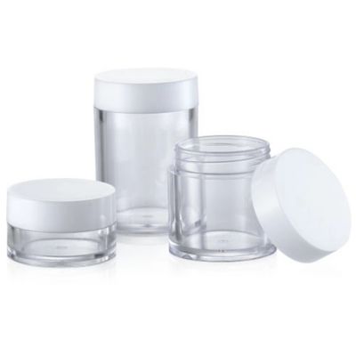 Un pot de crème en plastique écologique personnalisable pour les emballages cosmétiques de plusieurs tailles