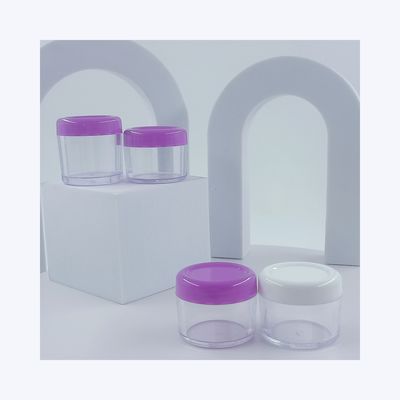 Matériau de base Bouteille de crème en plastique pour les cosmétiques aux couleurs personnalisées 5ml 10ml 15ml 20ml