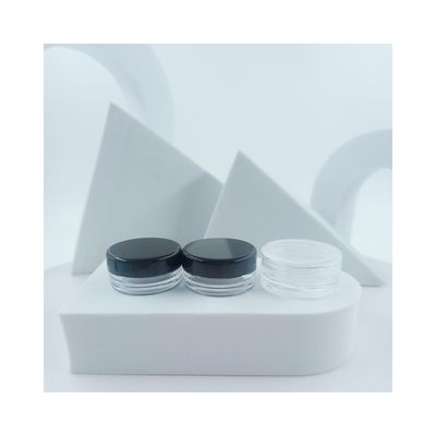Cosmétique industriel Portable boîte en plastique transparent personnalisé crème de couleur Jar 5ml 10ml