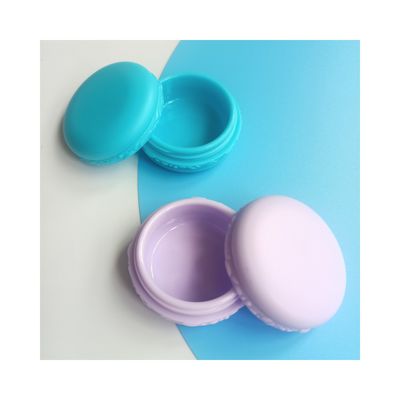 Boîte de crème à la macaron colorée de 10 ml de bonne forme Bouteille de crème en plastique pour la crème de soins de la peau
