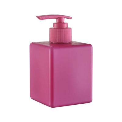 Bouteille en plastique PE de jardin de 350 ml carré de prune avec pompe à lotion pour désinfectant pour les mains 28/410