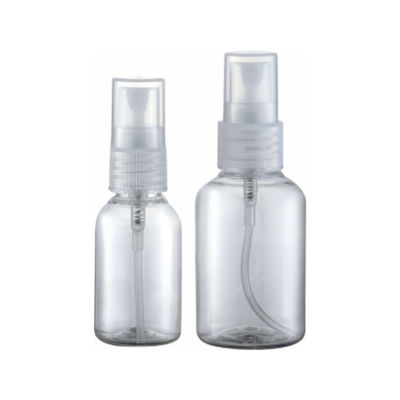 Bouteille en PET transparente 30 ml 50 ml avec pulvérisateur de brume fine et couleur personnalisée