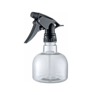 Bouteille en plastique PET de forme ronde personnalisée de 250 ml avec taille de cou 28/400 et pulvérisateur de déclenchement