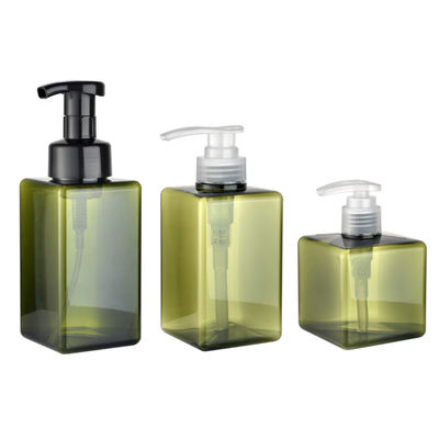 Garde personnelle PETG Bouteille carrée avec pompe à lotion 250 ml 450 ml 500 ml Capacité